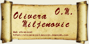 Olivera Miljenović vizit kartica